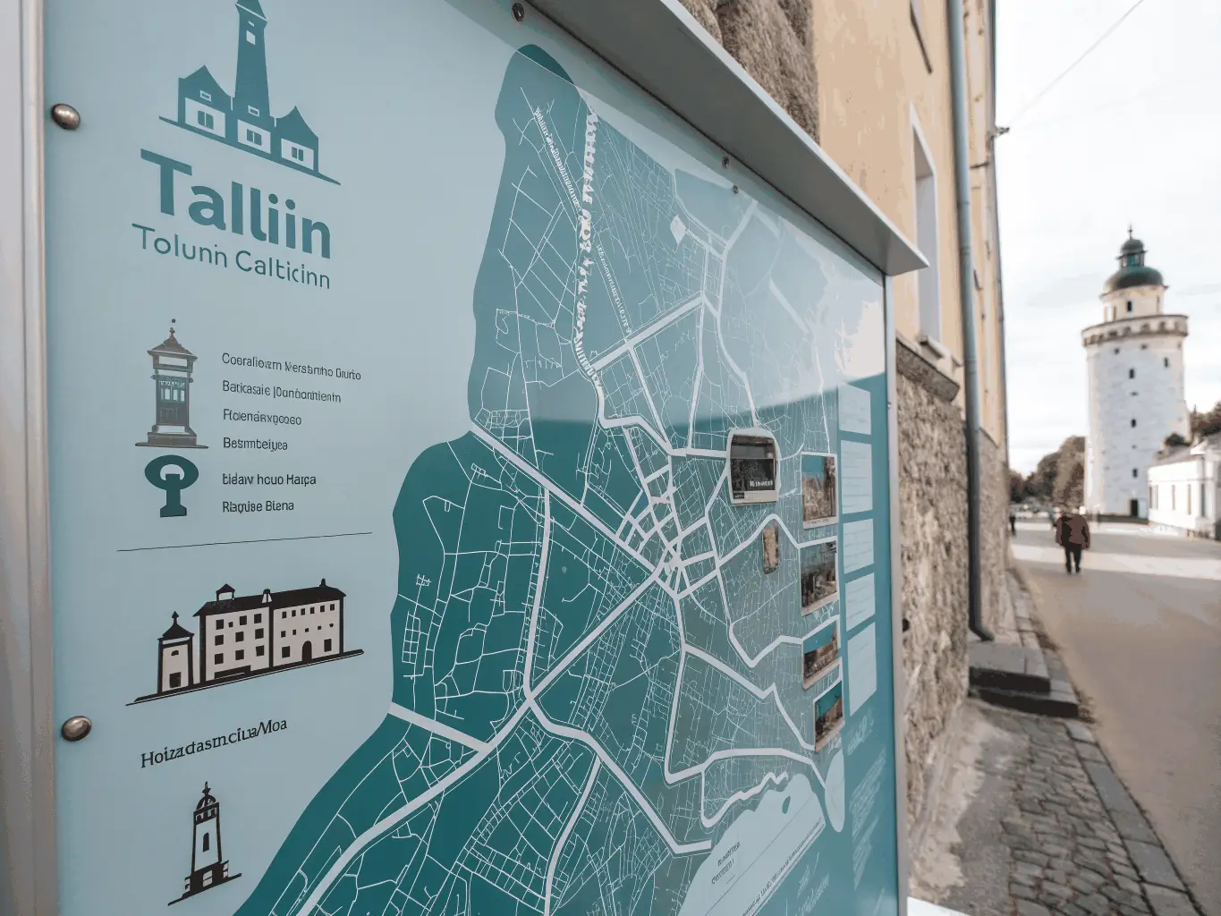A map of Tallinn with highlighted routes, symbolizing Kaplent OÜ's extensive coverage and efficient route planning.