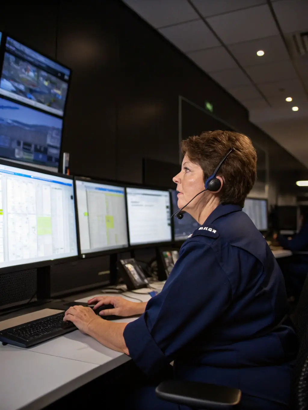 A dispatcher coordinating transportation logistics, highlighting Kaplent OÜ's ability to adapt to changing schedules and requests.